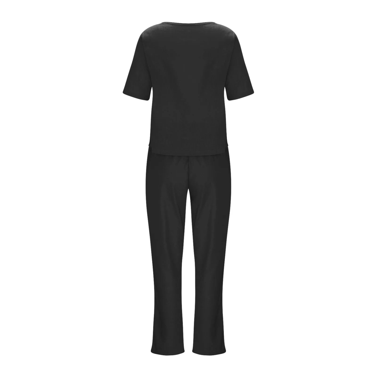 Women's Pullover Shirt And Pants Two-piece Set 2024 Women's Cotton And Linen Summer Suit Short Sleeved O-neck Outfit Pants