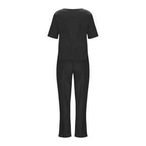 Women's Pullover Shirt And Pants Two-piece Set 2024 Women's Cotton And Linen Summer Suit Short Sleeved O-neck Outfit Pants