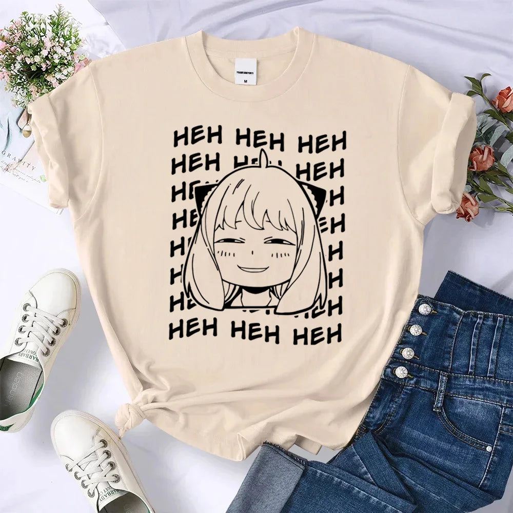 Anya tshirt women Japanese graphic tee t shirt female harajuku clothing
