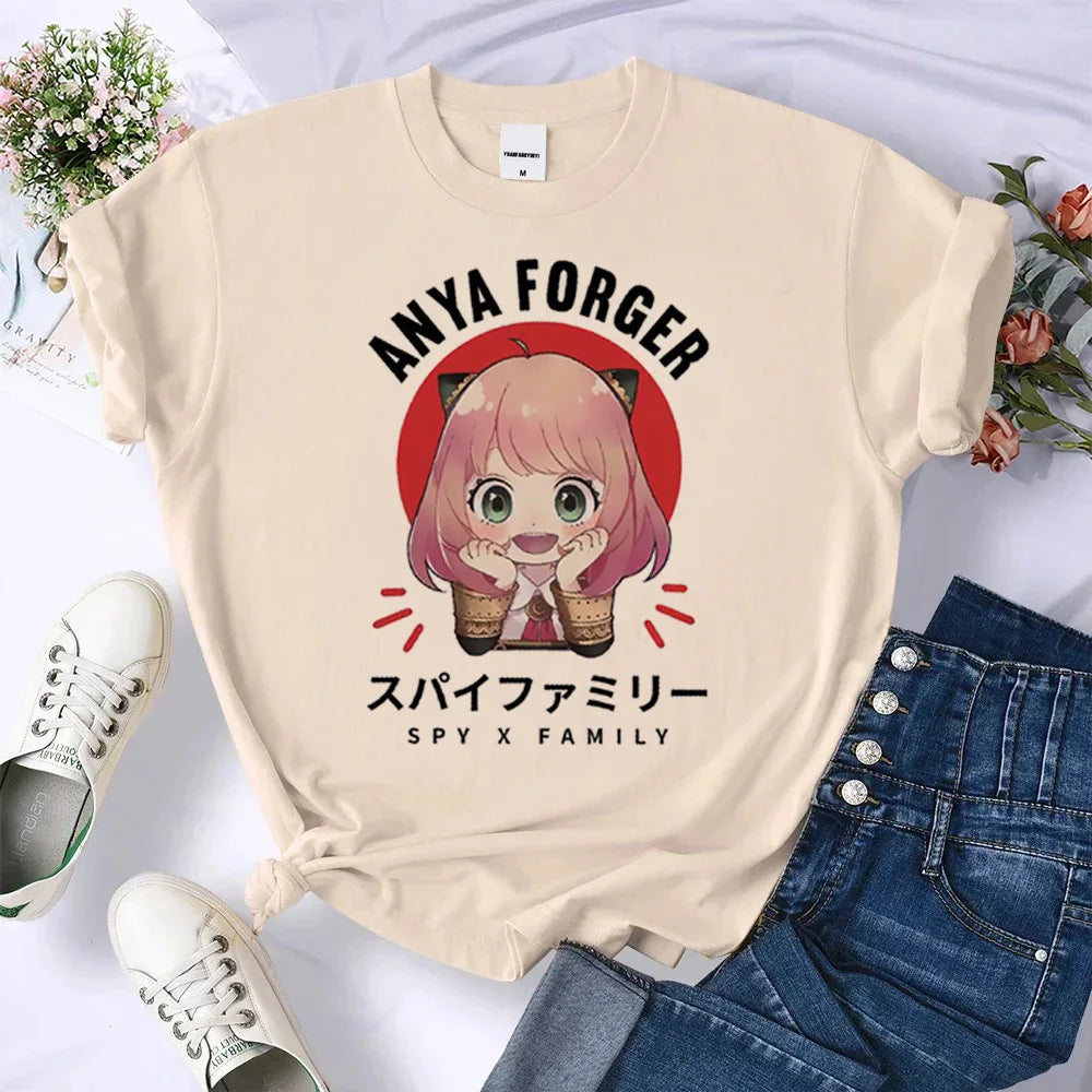 Anya tshirt women Japanese graphic tee t shirt female harajuku clothing