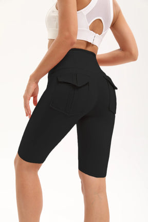 Women Yoga Legging Short High Waist Fitness Quick Drying Cycling Workout Gym Shorts Breathable sports pants with Butt pocket