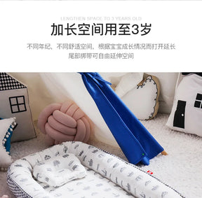 Infant Newborn Baby Lounger Portable Baby Nest Bed for Girls Boys Cotton Crib Toddler Bed Baby Nursery Carrycot Co Sleeper Bed