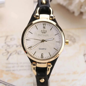Simple Women Watch Luxury Design Leather Watch Ladies Quartz Wristwatch Solid Color Fashion Women Gift Watch Relojes Para Mujer