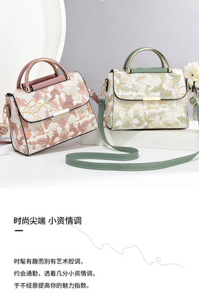 New Women's bags 2025 fashion trend design stripe hit color handbag shoulder bag messenger bag Korean style bag