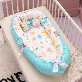 Infant Newborn Baby Lounger Portable Baby Nest Bed for Girls Boys Cotton Crib Toddler Bed Baby Nursery Carrycot Co Sleeper Bed