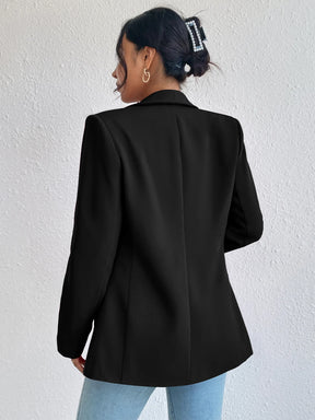 Chic Rose Red Blazers for Women Spring 2023 Casual Coats Black Women's Jacket Suit Basic Slim Summer Blazer Women Jacket Office