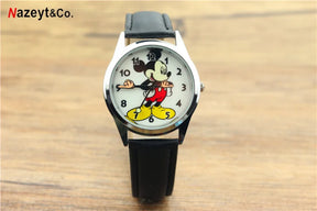 Disney Mickey Mouse Teen Adult Watches Vintage Articulating Hands Analog Quartz Watch for Women Men Teenager Fashion Wristwatch