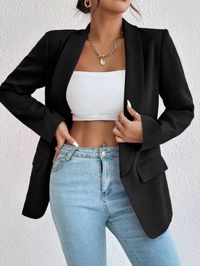 Chic Rose Red Blazers for Women Spring 2023 Casual Coats Black Women's Jacket Suit Basic Slim Summer Blazer Women Jacket Office