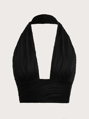 Sexy Solid Backless Crop Halter Top Women Summer 2024 Y2K Clothes Grunge High Street Style Club Sleeveless Cami Top Streetwear