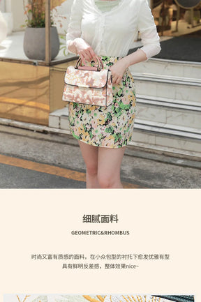 New Women's bags 2025 fashion trend design stripe hit color handbag shoulder bag messenger bag Korean style bag