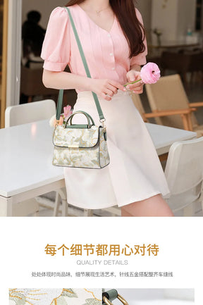 New Women's bags 2025 fashion trend design stripe hit color handbag shoulder bag messenger bag Korean style bag
