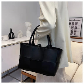 Large Weave Tote Bags For Women Large Capacity Designer Luxury 2024 New Trendy Shopping Korean Version Handbag Retro Travel