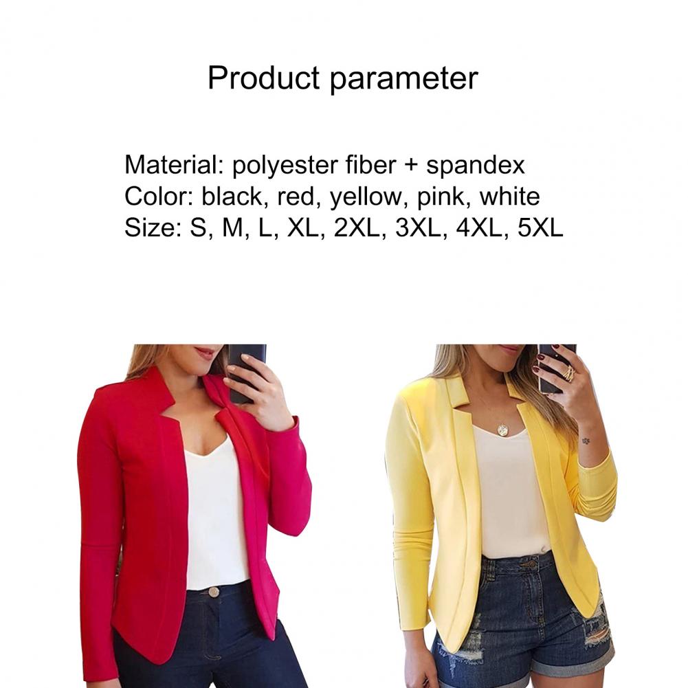 Office Lady Jacket Blazer Autumn Winter All-match Polyester Business Women Jacket Suit