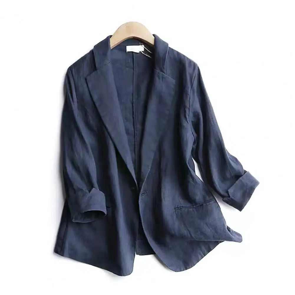 Women Jacket  Single Button   Women Suit Coat Formal Wear-resistant Lady Suit Coat 여성봄자켓
