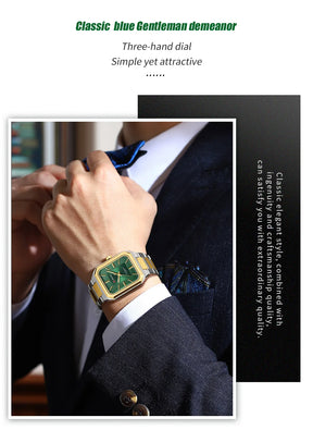 CURREN NEW Rectangular Business Watches for Men 2023 Fashion Brand Quartz Stainless Steel Band Wristwatch Male Clock 8457