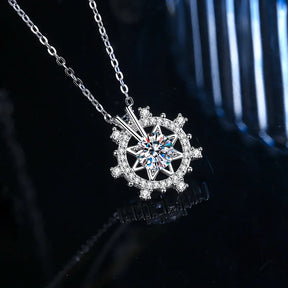 Luxurious Stars Moissanite Pendant Necklace for Women Wedding Bridal 100% S925 Sterling Silver Fine Jewelry 18k Gold Plated
