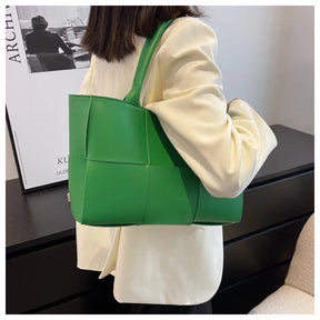 Large Weave Tote Bags For Women Large Capacity Designer Luxury 2024 New Trendy Shopping Korean Version Handbag Retro Travel