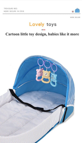 Portable Baby Bed Infant Travel Crib Multi-function Bebe Bed Newborn Crib with Mosquito Net Baby Travel Cot Cribs for Baby Nest