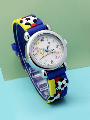 New Fashion Color Cartoon Football Students Children Watch Quartz Watch Sports Wrist Watch Kids Gift