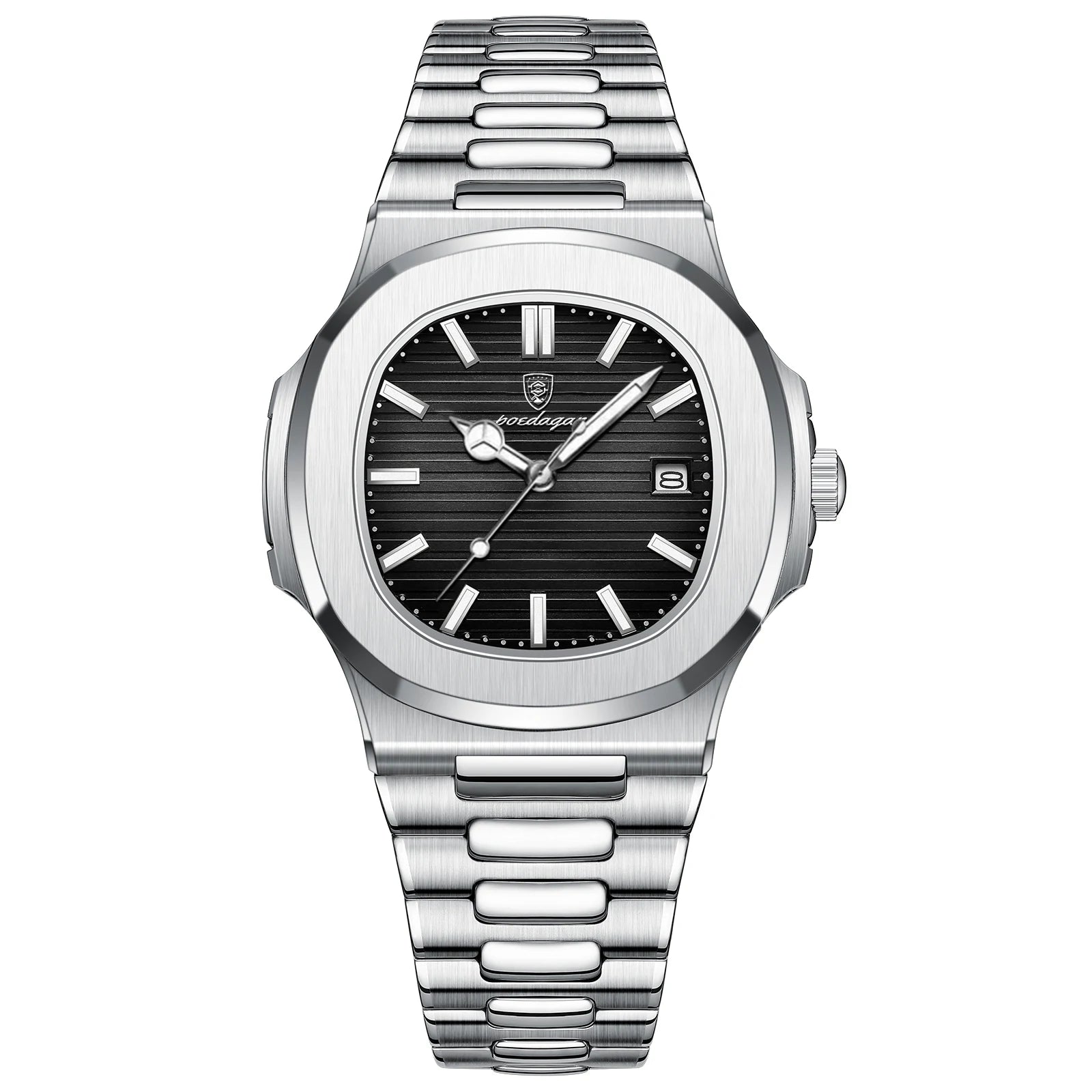 POEDAGAR Top Luxury Brand Man Watch Sports Waterproof Luminous Date Men Wristwatch Square Dial Quartz Men's Watches High Quality