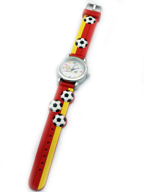 New Fashion Color Cartoon Football Students Children Watch Quartz Watch Sports Wrist Watch Kids Gift