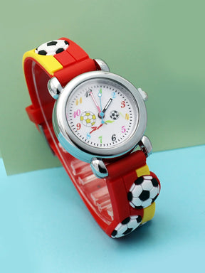 New Fashion Color Cartoon Football Students Children Watch Quartz Watch Sports Wrist Watch Kids Gift