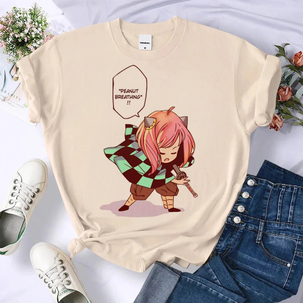 Anya tshirt women Japanese graphic tee t shirt female harajuku clothing