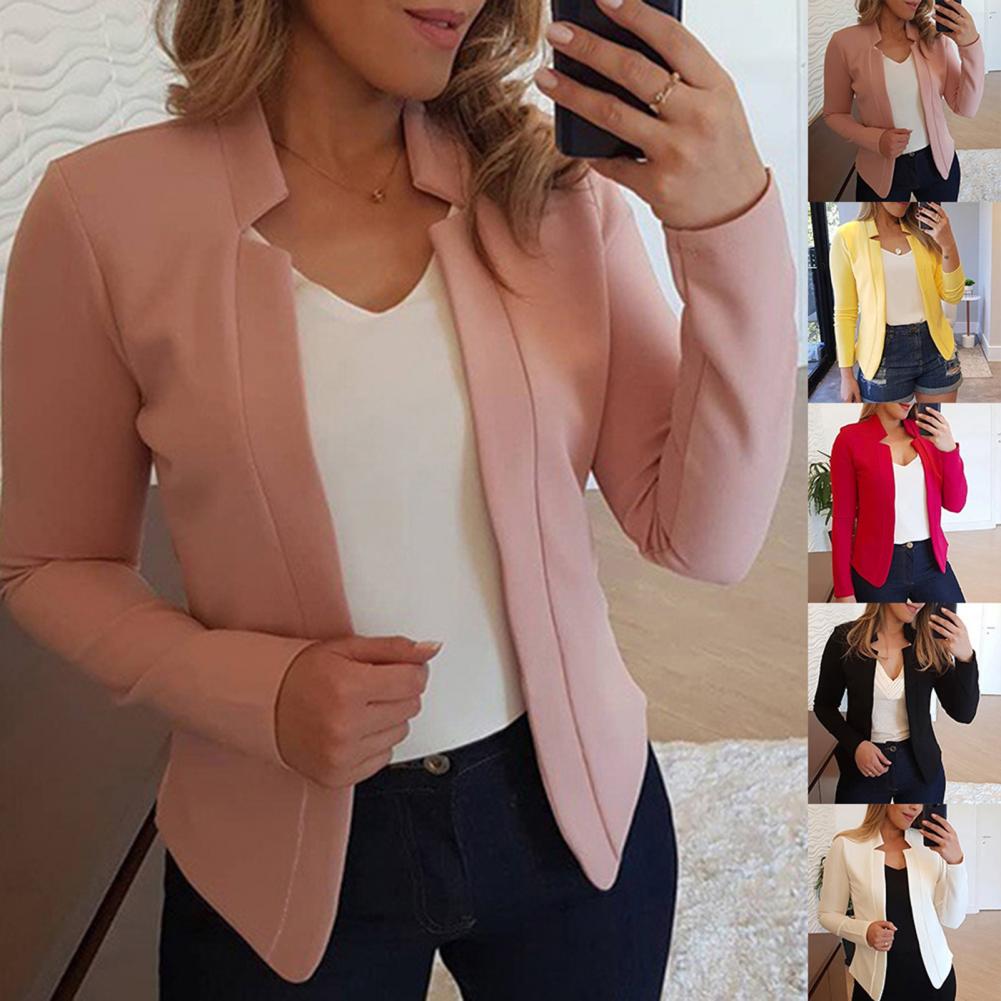 Office Lady Jacket Blazer Autumn Winter All-match Polyester Business Women Jacket Suit