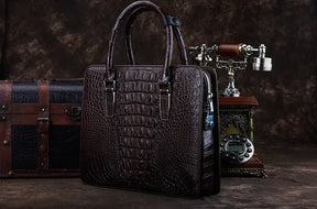 ourui new arrival new  crocodile bag  male   briefcase  brown men handbag men bag