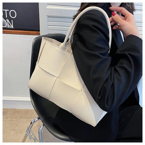 Large Weave Tote Bags For Women Large Capacity Designer Luxury 2024 New Trendy Shopping Korean Version Handbag Retro Travel