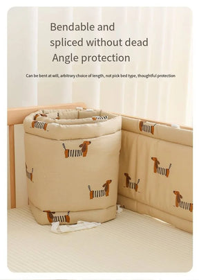Newborn Crib By Pure Cotton Breathable Anti-collision Cushion Soft Bag, One-piece Crib Is Surrounded By Children's Splicing Bed