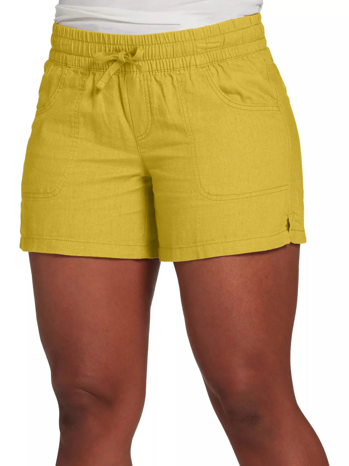 2023 S-5XL Fashion Women Summer Casual Solid Color Elastic Waist Lace Up Split Shorts Casual Short Pants