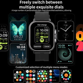 TWS 2 In 1 Smart Sports Watch Wireless Bluetooth Headset Calling Health Monitor Fitness Record Watches With Headset