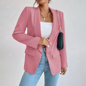 Chic Rose Red Blazers for Women Spring 2023 Casual Coats Black Women's Jacket Suit Basic Slim Summer Blazer Women Jacket Office