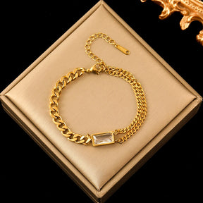 EILIECK 316L Stainless Steel Black Crystal Zircon Necklace Bracelet Earrings For Women New Trend Gift Waterproof Jewelry Set
