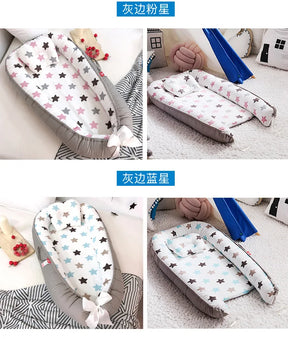 Infant Newborn Baby Lounger Portable Baby Nest Bed for Girls Boys Cotton Crib Toddler Bed Baby Nursery Carrycot Co Sleeper Bed