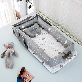 New Infant Cotton Cradle Crib Newborn Basket Bassinet Newborn Bed Portable Baby Nest for Boys Girls Travel Bag Cot Cushion Gift