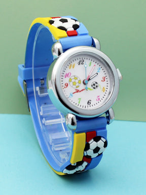 New Fashion Color Cartoon Football Students Children Watch Quartz Watch Sports Wrist Watch Kids Gift