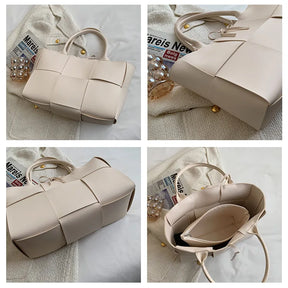 Large Weave Tote Bags For Women Large Capacity Designer Luxury 2024 New Trendy Shopping Korean Version Handbag Retro Travel