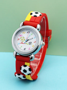 New Fashion Color Cartoon Football Students Children Watch Quartz Watch Sports Wrist Watch Kids Gift