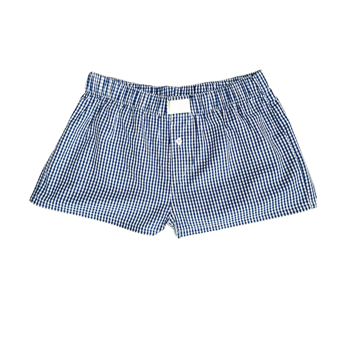 Women s Y2K Summer Lounge Shorts Checkered Printed Sports Shorts with Button Elastic Pajamas Short for Women