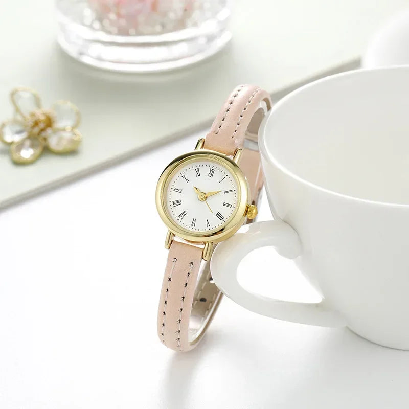 Simple Women Watch Luxury Design Leather Watch Ladies Quartz Wristwatch Solid Color Fashion Women Gift Watch Relojes Para Mujer