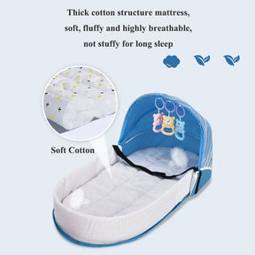 Portable Baby Bed Infant Travel Crib Multi-function Bebe Bed Newborn Crib with Mosquito Net Baby Travel Cot Cribs for Baby Nest