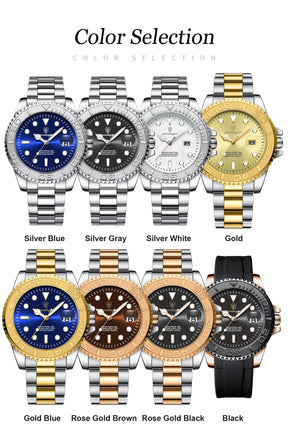 POEDAGAR Luxury Men Watch Business Quartz Man Clock Sports Waterproof Luminous Date Stainless Steel Men's Watches Male Reloj+box