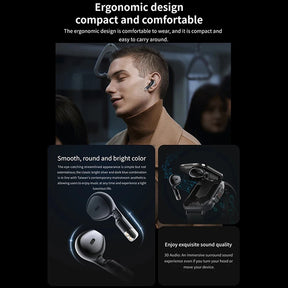 TWS 2 In 1 Smart Sports Watch Wireless Bluetooth Headset Calling Health Monitor Fitness Record Watches With Headset