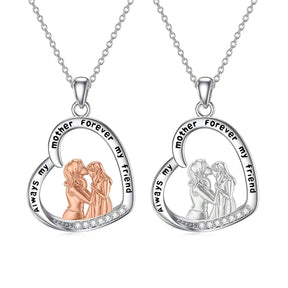 2025 New Fashion Mother And Daughter Heart Pendant Necklace For Mom Mama Jewelry Birthday Gifts