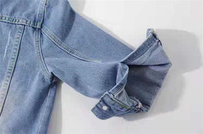 2024 New Women Spring Autumn Denim Jacket Tops Pink Color Solid Short Multicolor Feminino Three Quarter Sleeve Jean Jacket