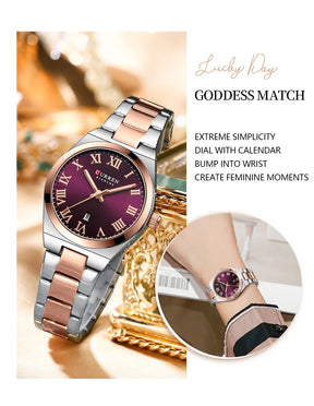 CURREN Women Watches Fashion Gold Stainless Stain Steel Ladies Watch Waterproof Quarzt Wristwatch Romatic Girlfriend Gift