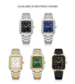 CURREN NEW Rectangular Business Watches for Men 2023 Fashion Brand Quartz Stainless Steel Band Wristwatch Male Clock 8457