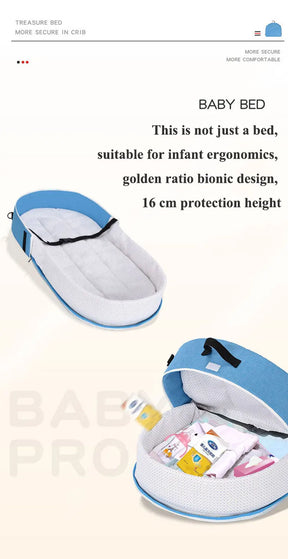 Portable Baby Bed Infant Travel Crib Multi-function Bebe Bed Newborn Crib with Mosquito Net Baby Travel Cot Cribs for Baby Nest